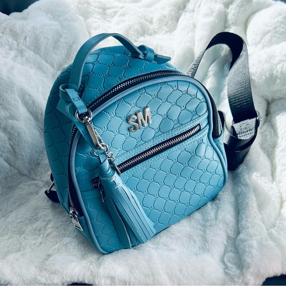 Steve Madden Teal Quilted Backpack
